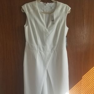 New york and company white jumpsuit